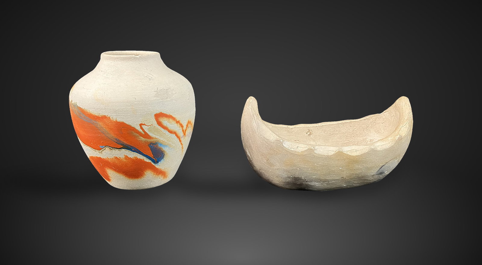 Pottery Duo Including Catawba Indian - 3