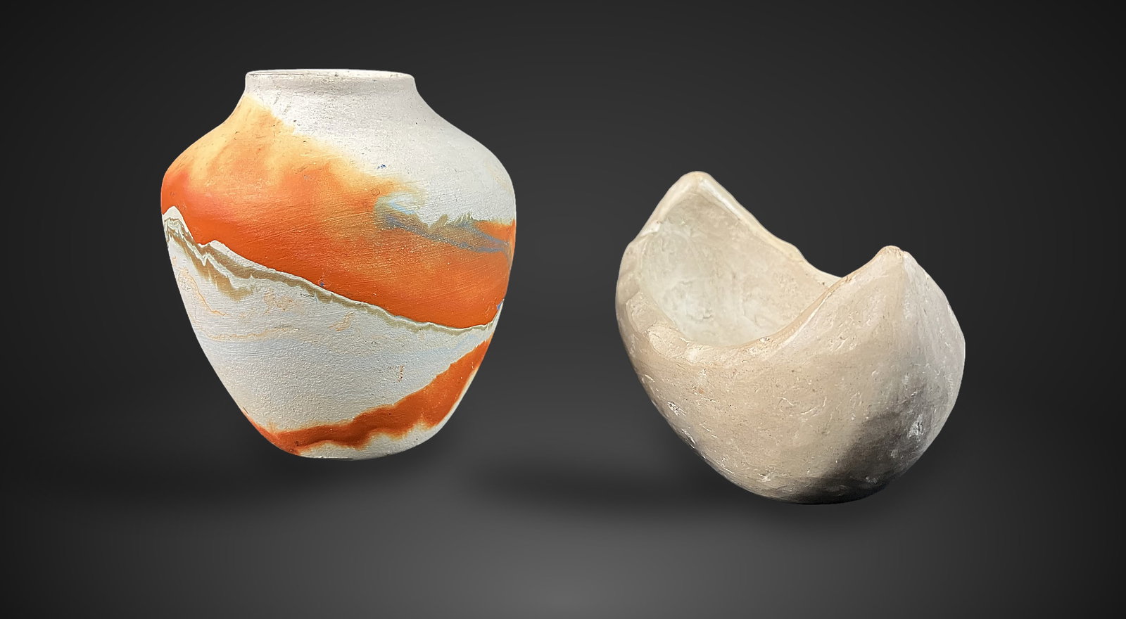 Pottery Duo Including Catawba Indian - 4