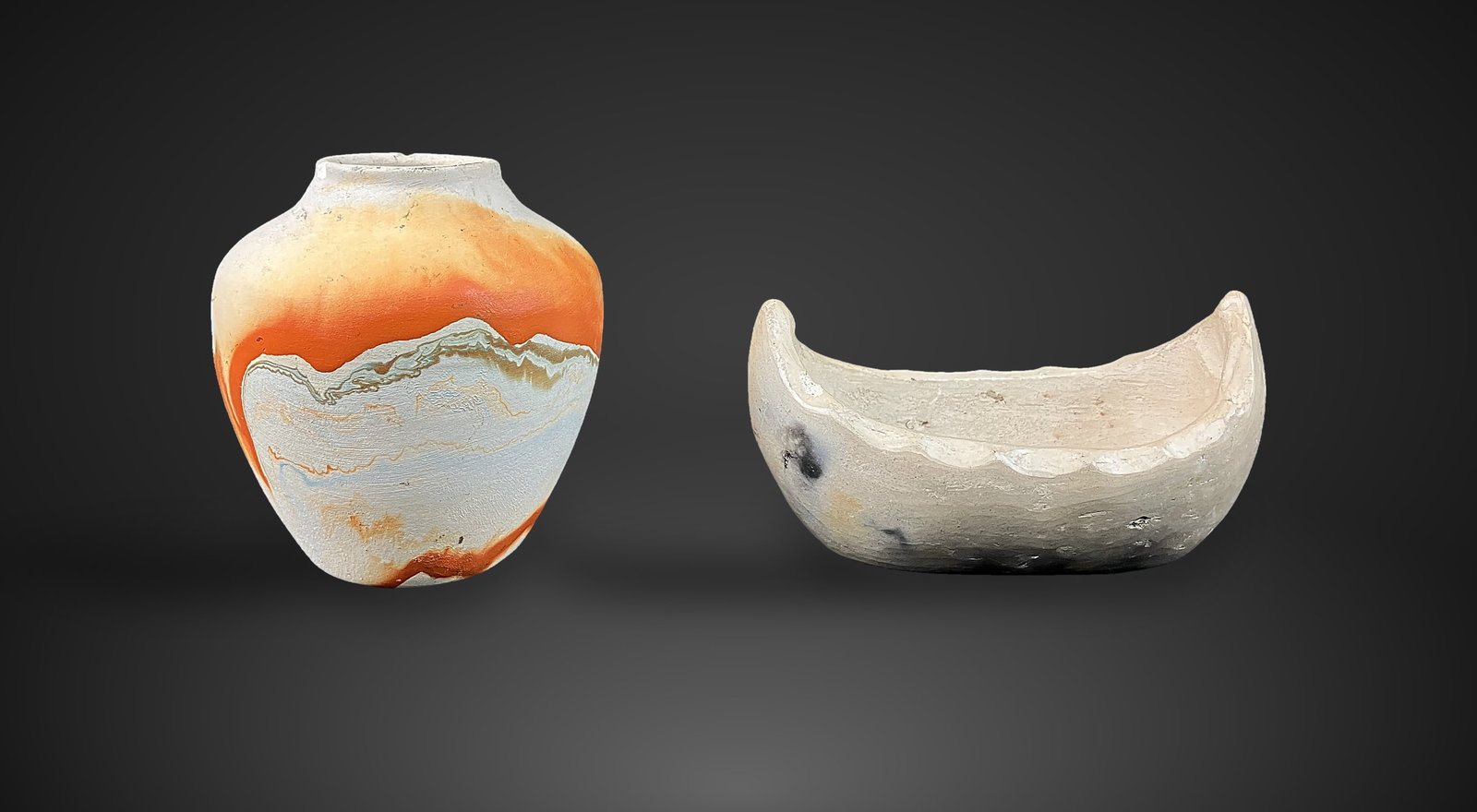 Pottery Duo Including Catawba Indian - 6