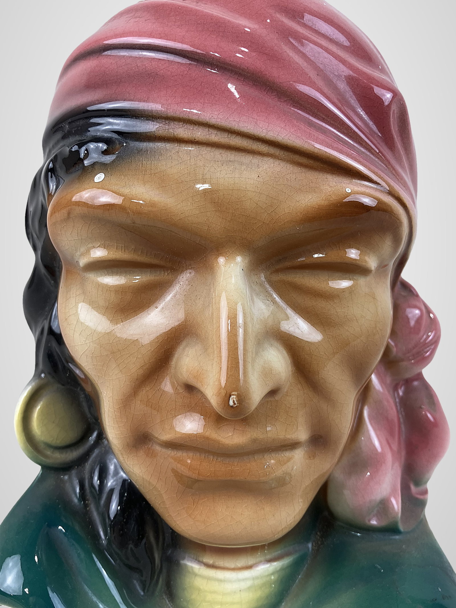 Royal Copley Pirate Bust Planter - 2