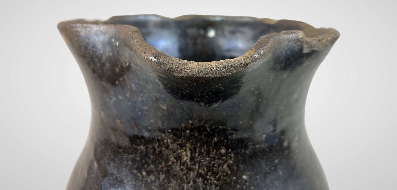 Glazed Stoneware Pitcher - 7
