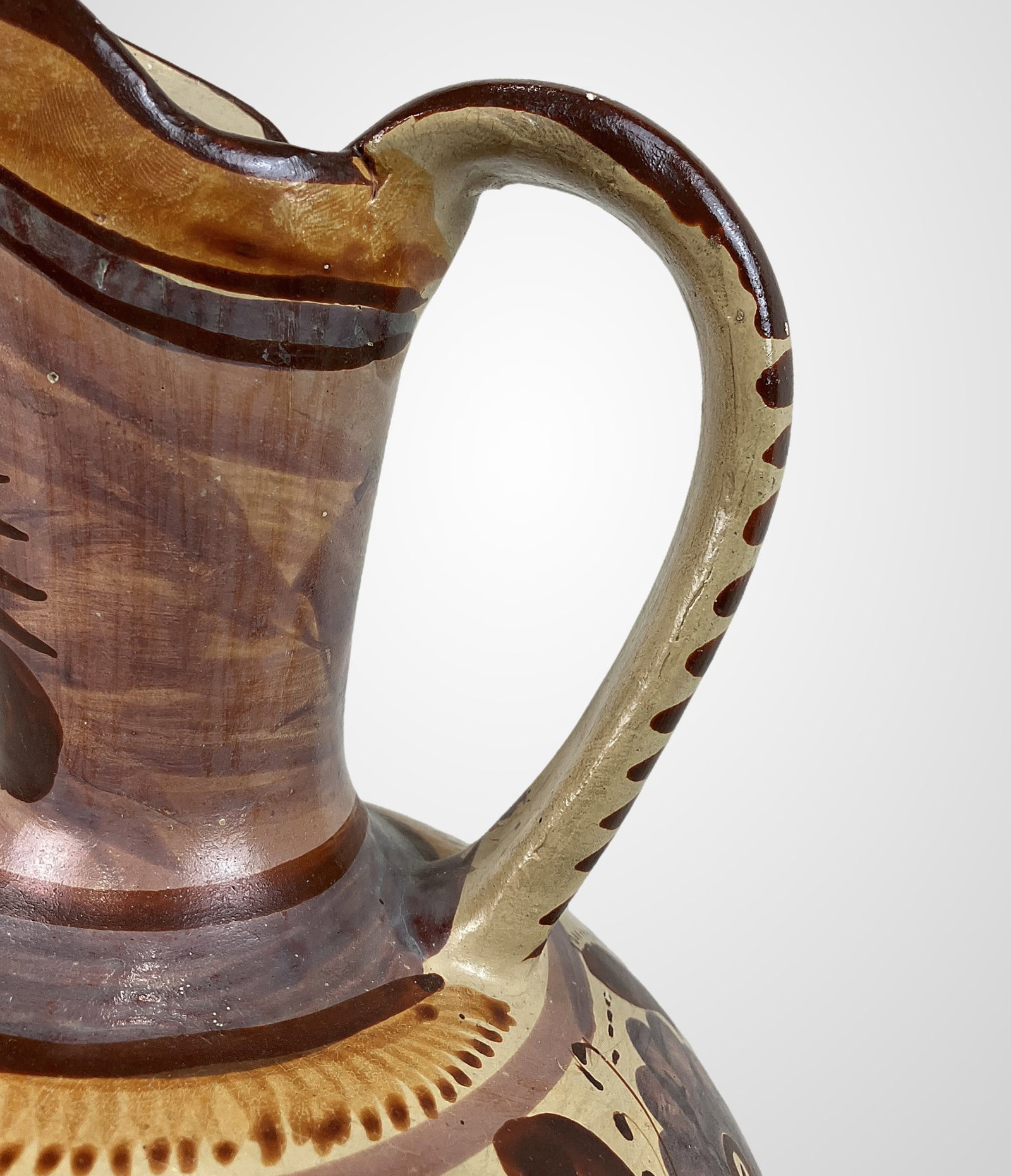 Mexican Folk Art Decorated Pitcher - 2