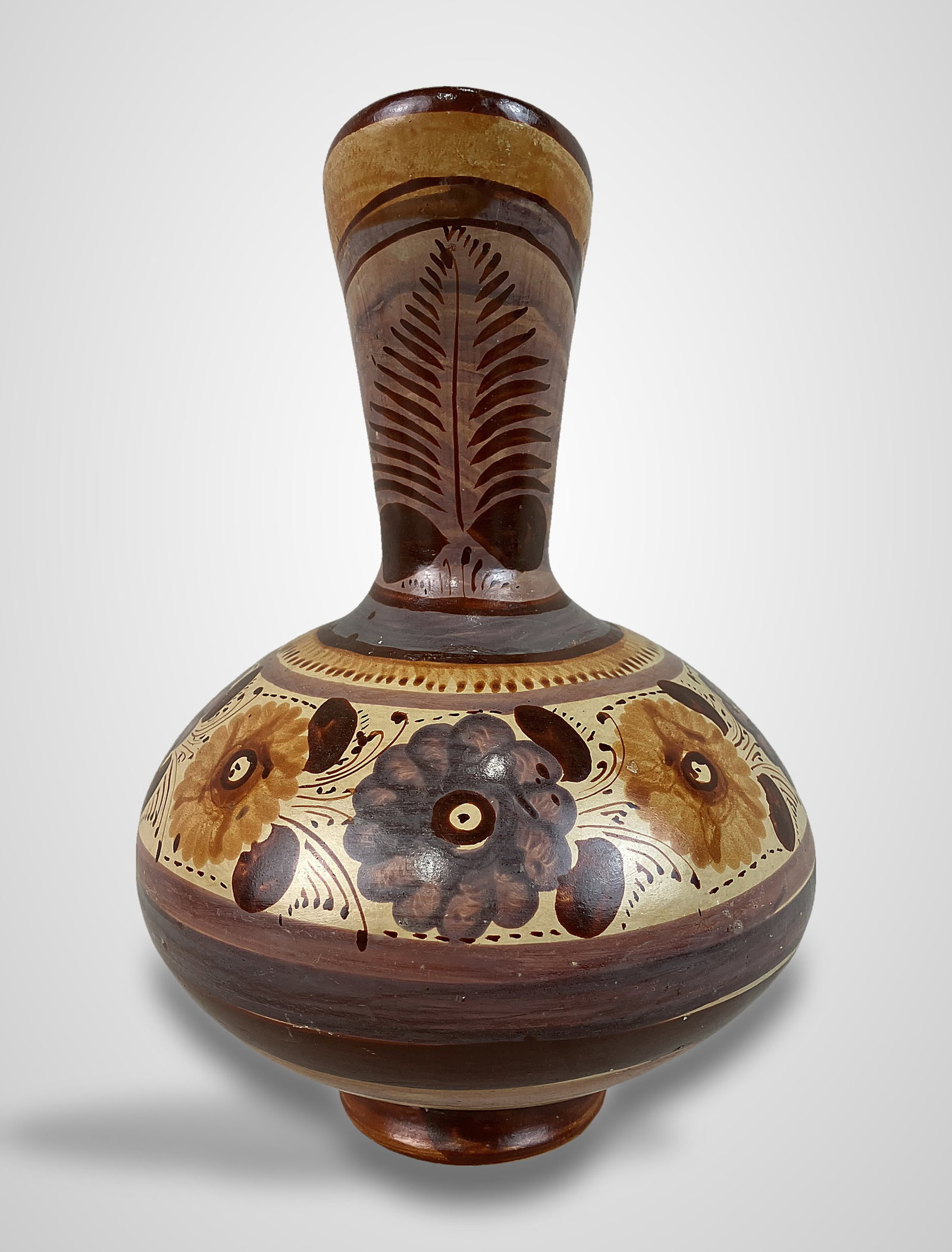 Mexican Folk Art Decorated Pitcher - 5