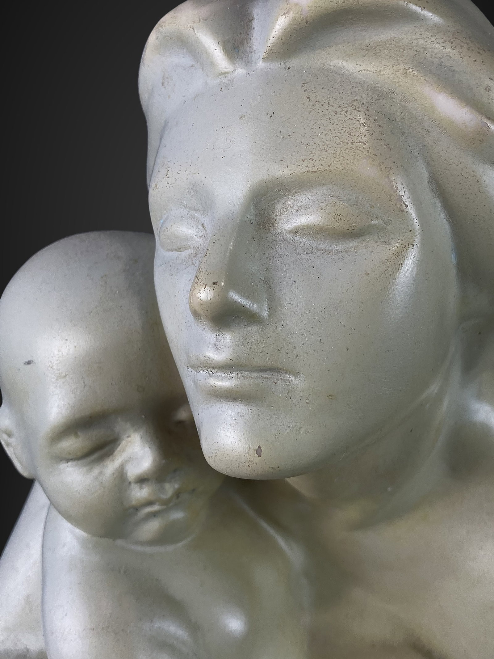 Modernist Mother Embracing Child Sculpture - 3