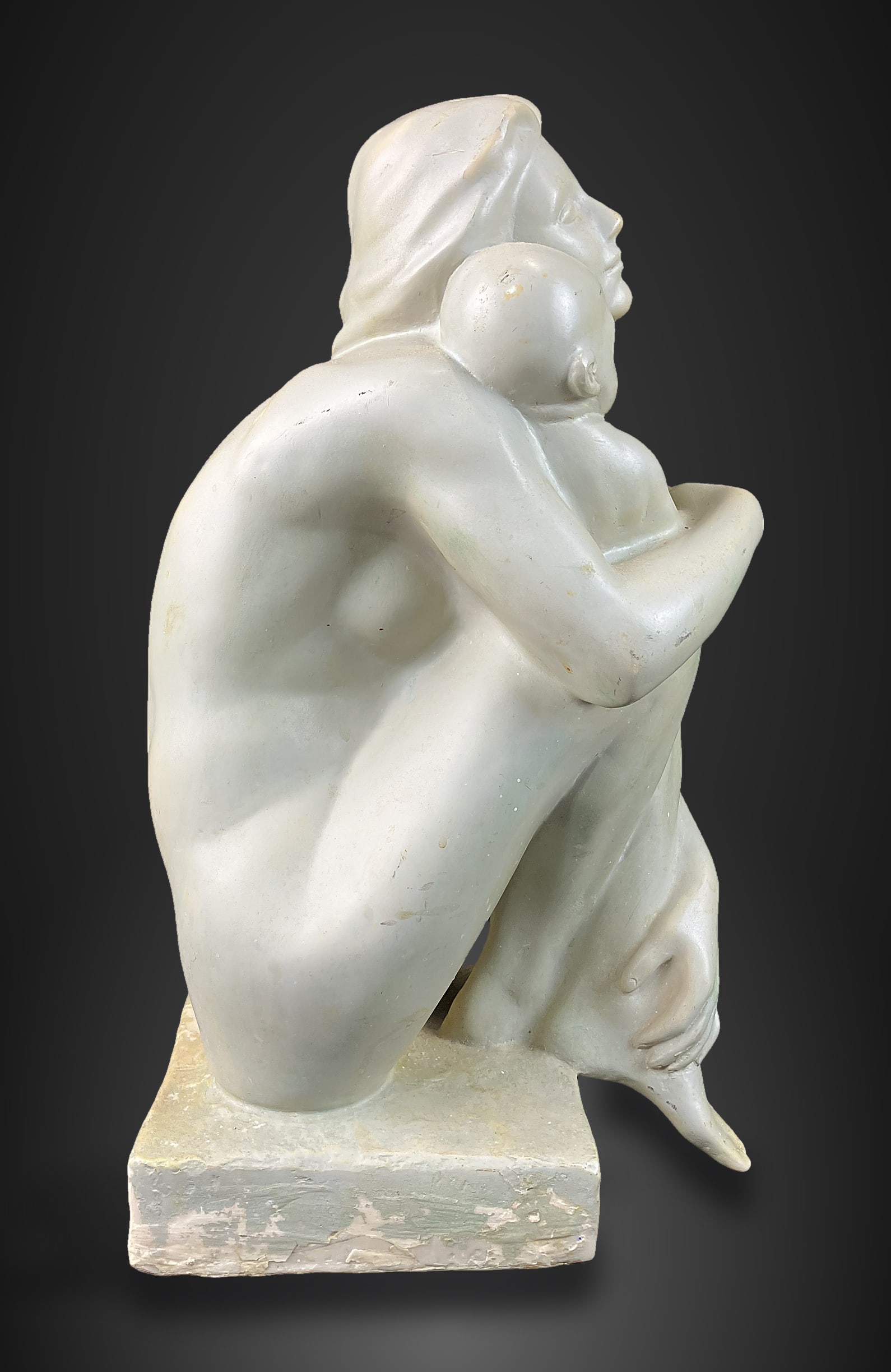 Modernist Mother Embracing Child Sculpture - 6