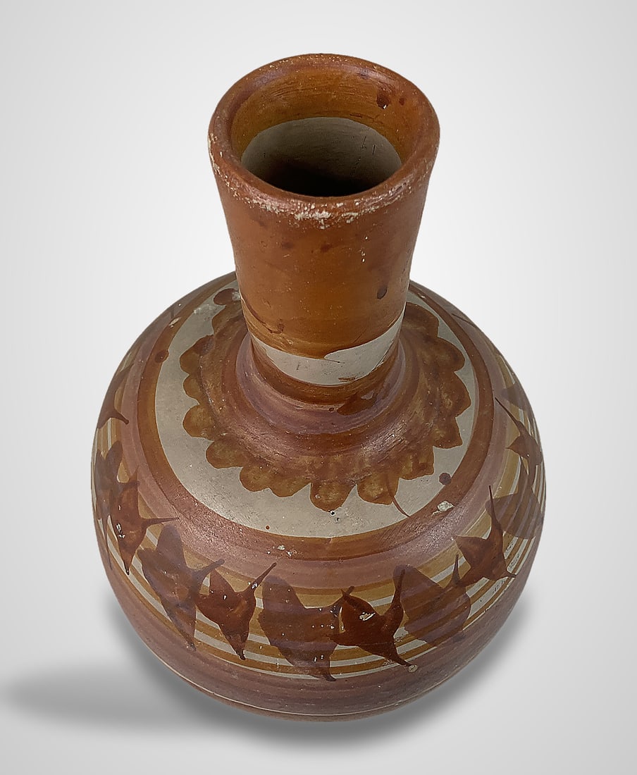Mexican Tonala Folk Art Pottery Jug - 3