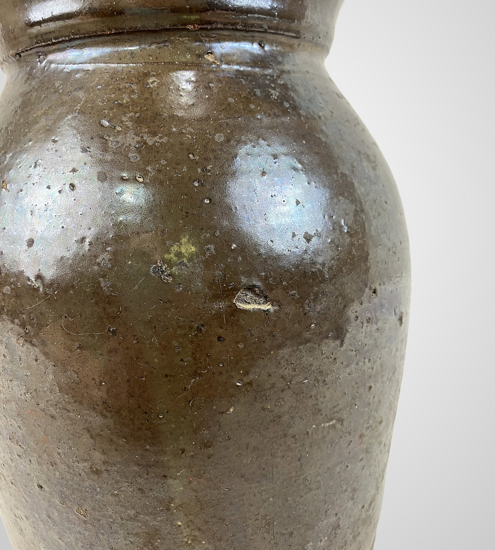 Glazed Stoneware Storage Jar - 3