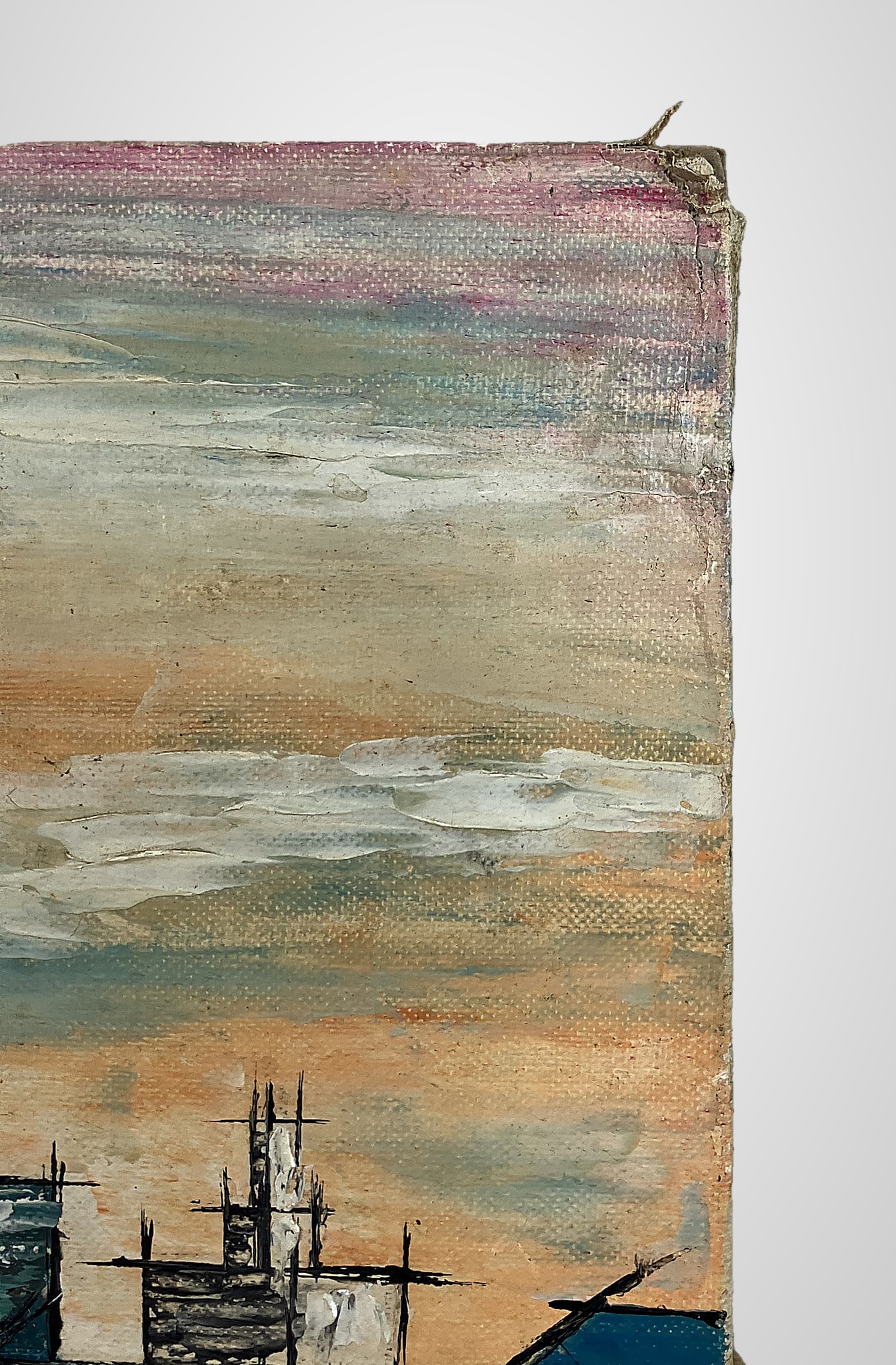 Dixie Everett, Modernist Cityscape, Oil Painting - 5