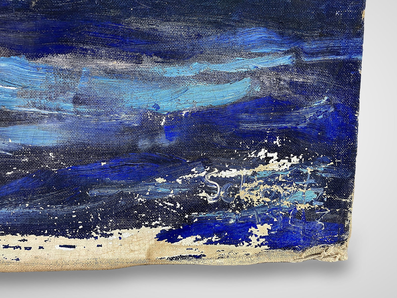 Stewart Scheetz, Battleship Seascape, Oil Painting - 4