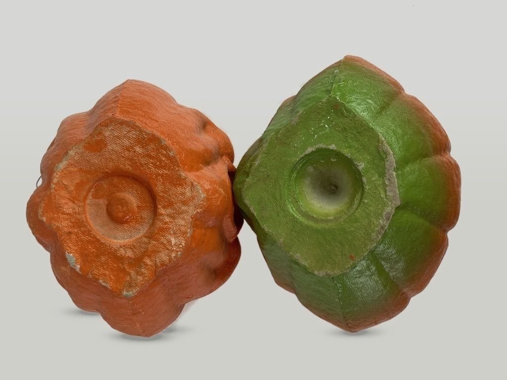 Pair of Mid-Century Modern Papier-Mache Jack-o-Lanterns - 7