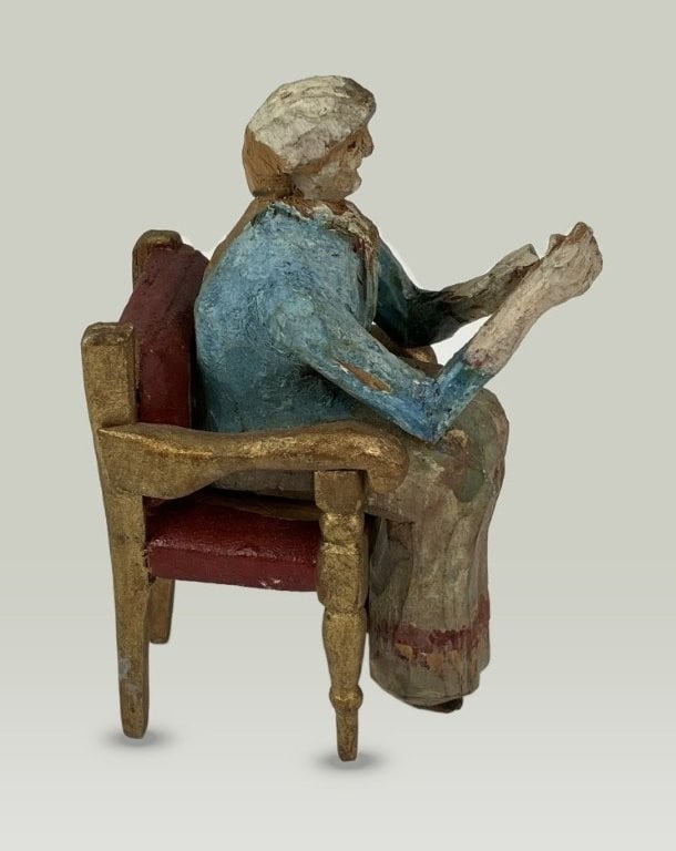 Folk Art Polychromed Figural Carving - 4