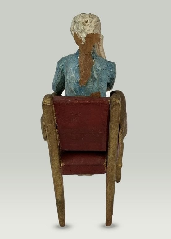 Folk Art Polychromed Figural Carving - 5