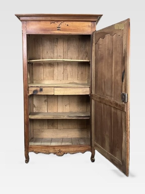 19th Century French Marquetry Inlay Armoire - 4