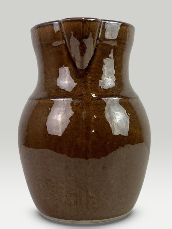Glazed Stoneware Pitcher - 2