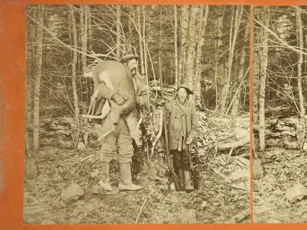 Stereoscope The Hunters Return Photo Card - 2