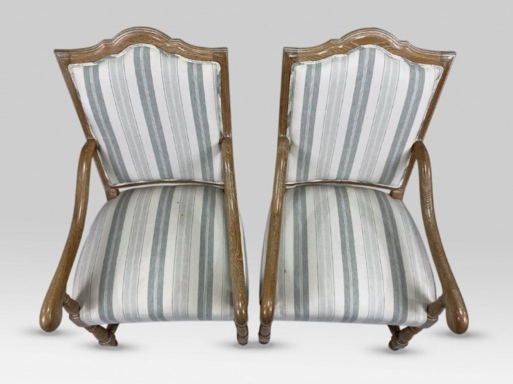 Pair of Transitional Upholstered Armchairs - 2