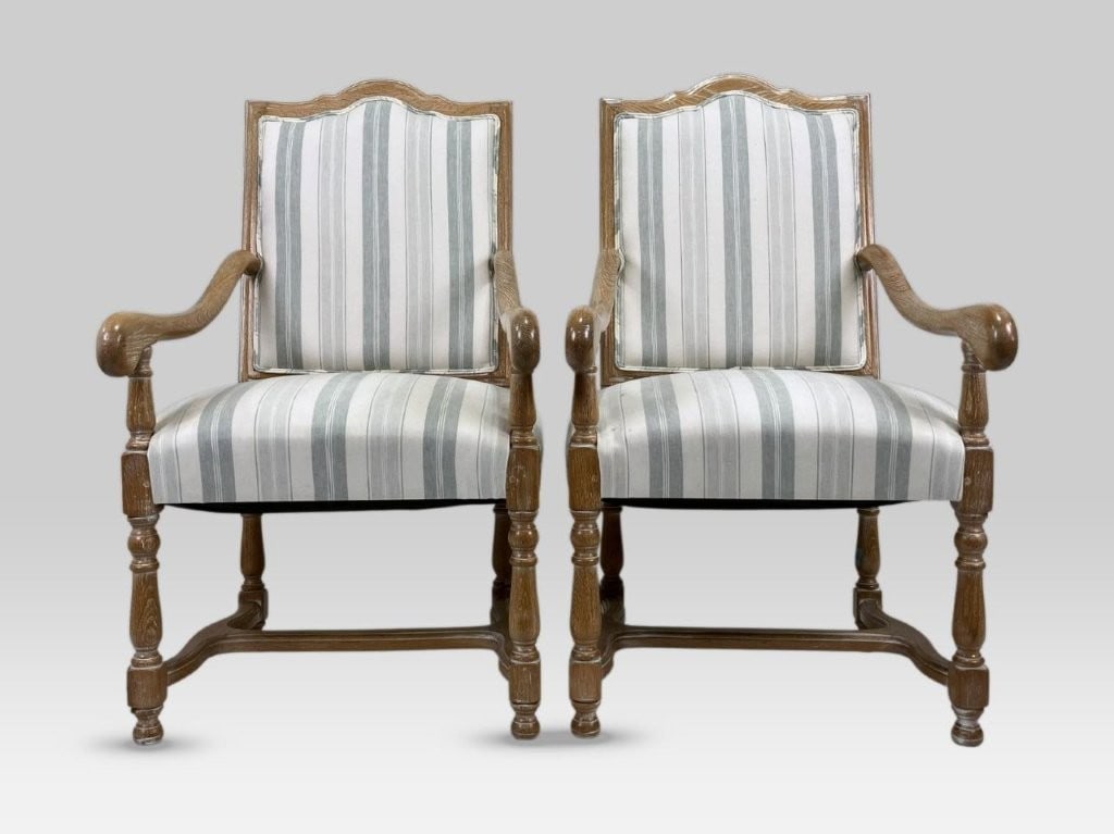 Pair of Transitional Upholstered Armchairs - 3