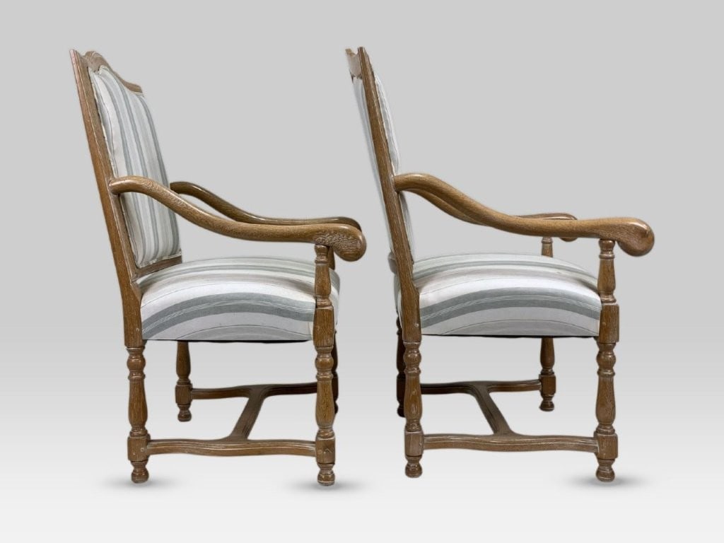 Pair of Transitional Upholstered Armchairs - 4
