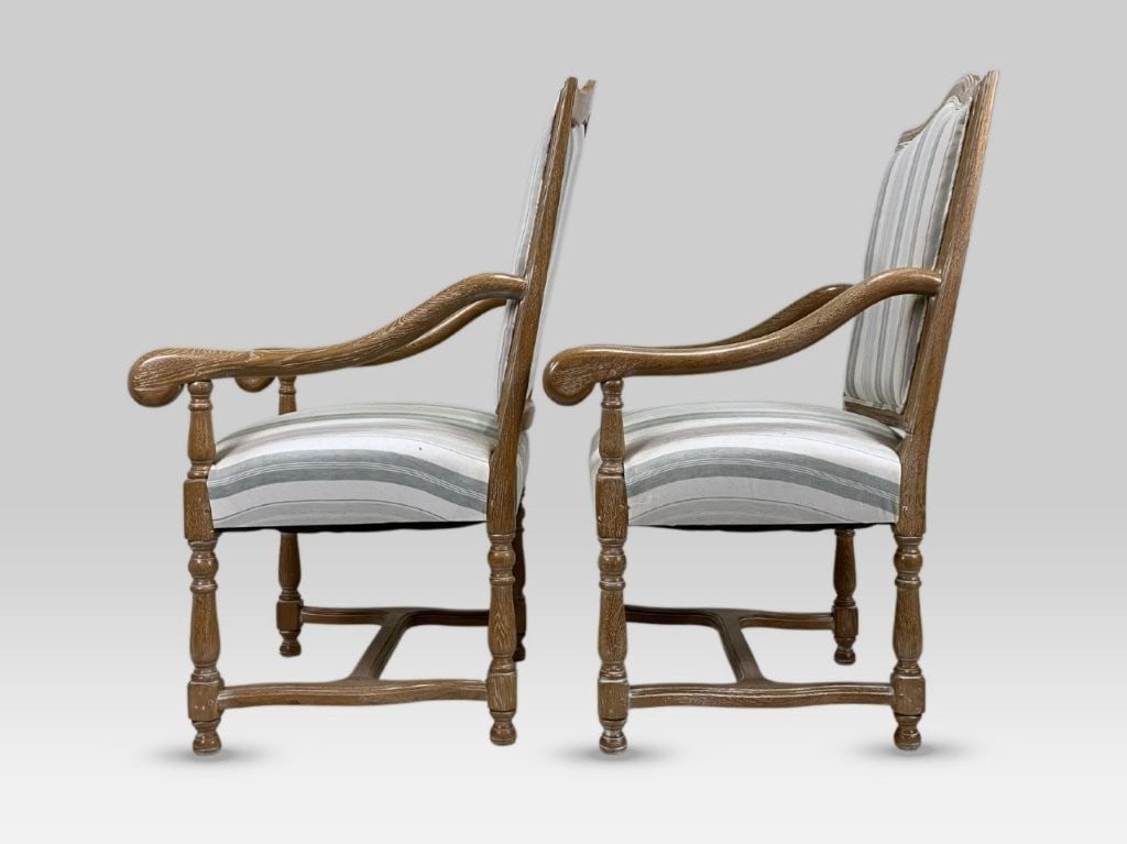 Pair of Transitional Upholstered Armchairs - 6