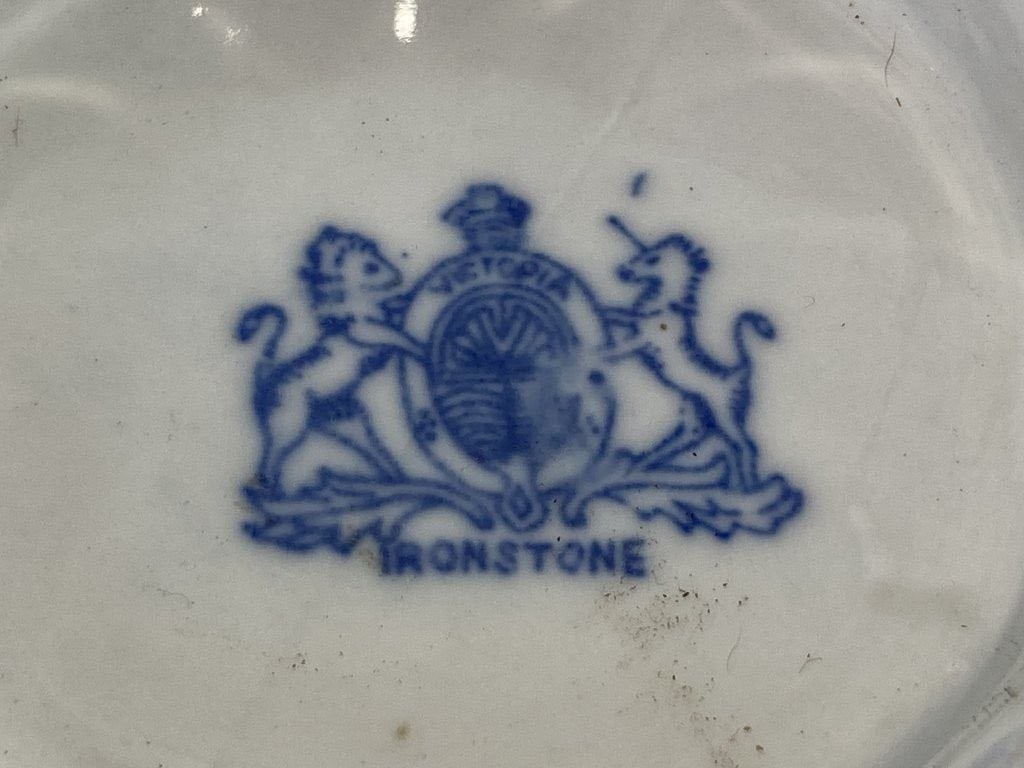 Ironstone Blue Willow Pedestal Bowl - 8