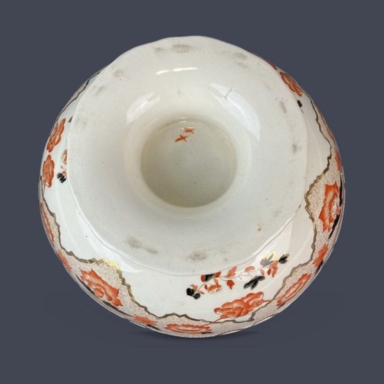 19th Century English Ironstone Decorated Punch Bowl - 8