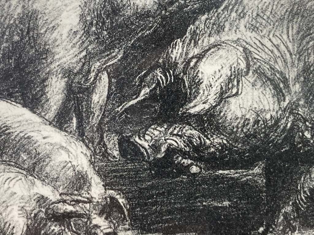 Harry Wickey, Hogs Near a Corncrib, Print - 3