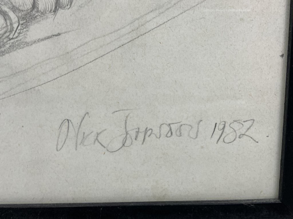 Nick Johnson, Cat Studies, Drawing - 3