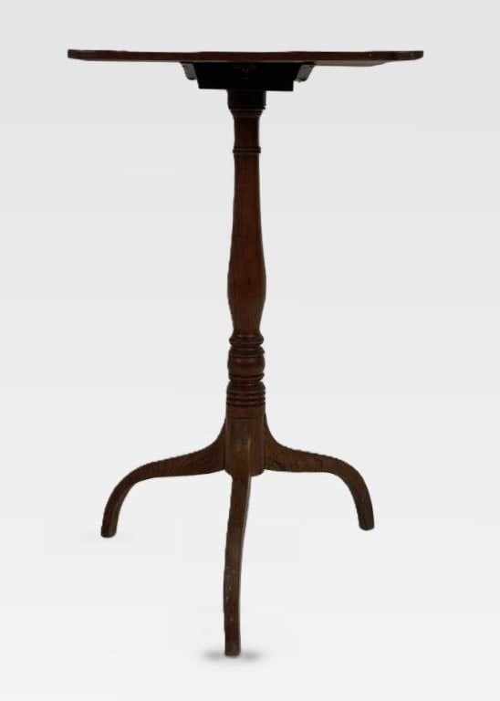 Tilt-Top Mahogany Candle Stand - 3