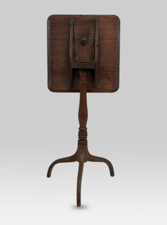 Tilt-Top Mahogany Candle Stand - 5