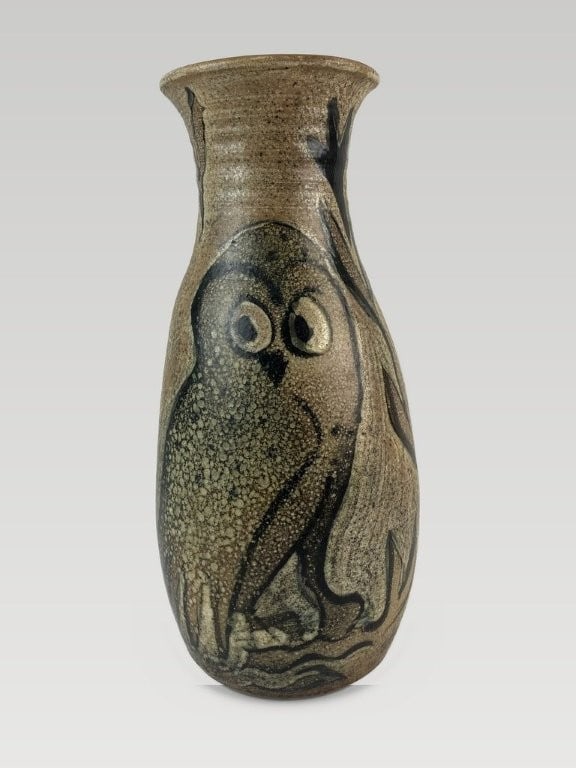 Little Mountain Pottery Owl Vase - 2