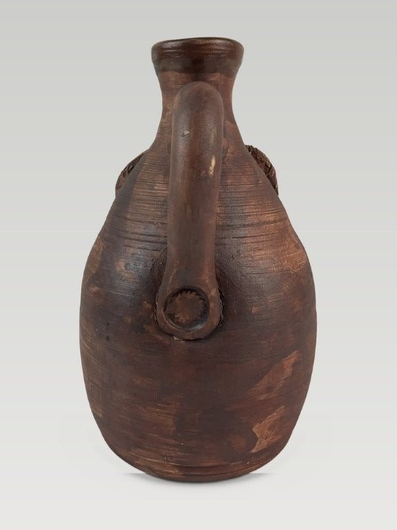 Southern Folk Art Pottery Face Jug - 7
