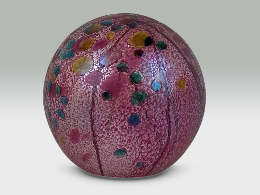 Isle of Wight Summer Fruits Art Glass Paperweight - 2