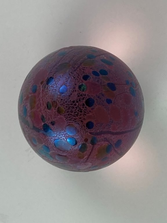 Isle of Wight Summer Fruits Art Glass Paperweight - 4