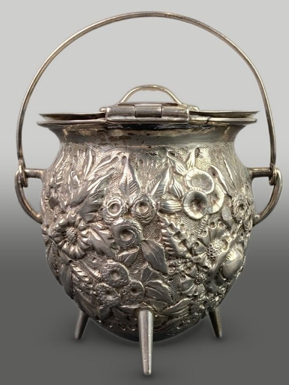 W. H. Saxton Sterling Silver Mustard Pot - 3