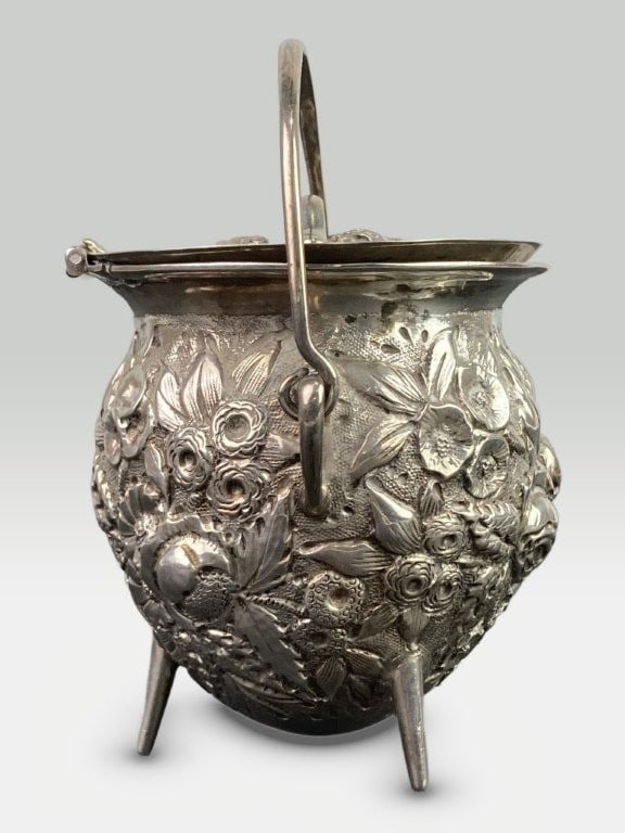 W. H. Saxton Sterling Silver Mustard Pot - 4