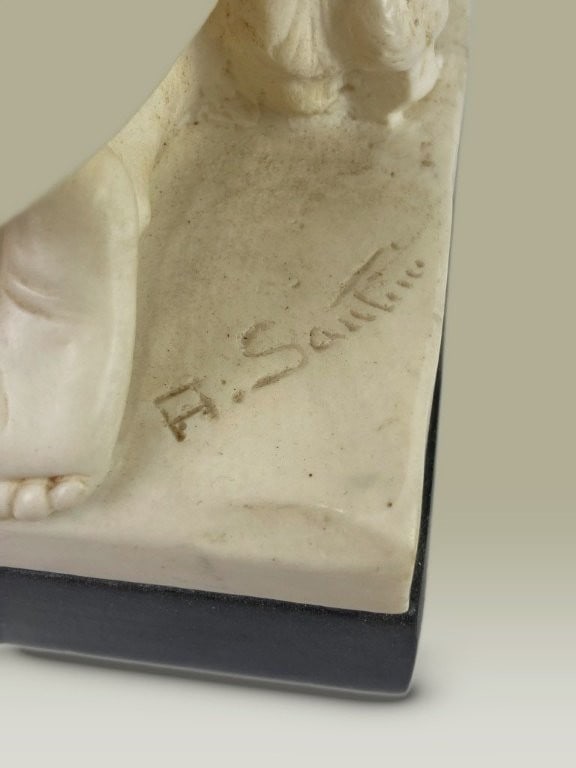 A. Santini Woman and Dog Sculpture - 7