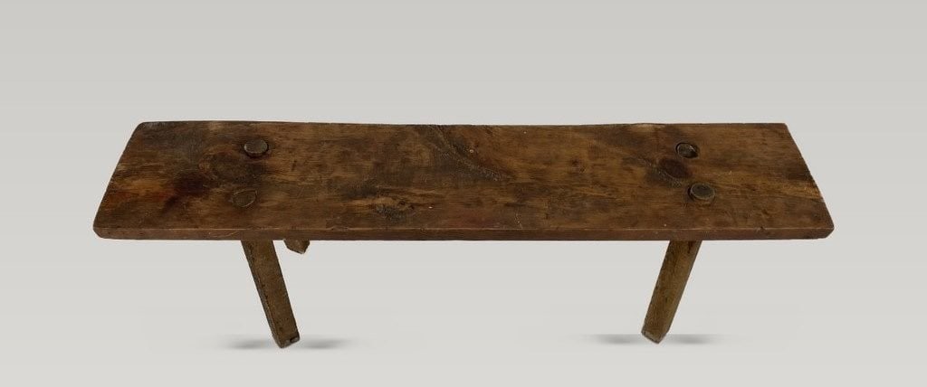 Primitive Country Wooden Bench - 2