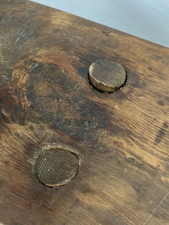 Primitive Country Wooden Bench - 4
