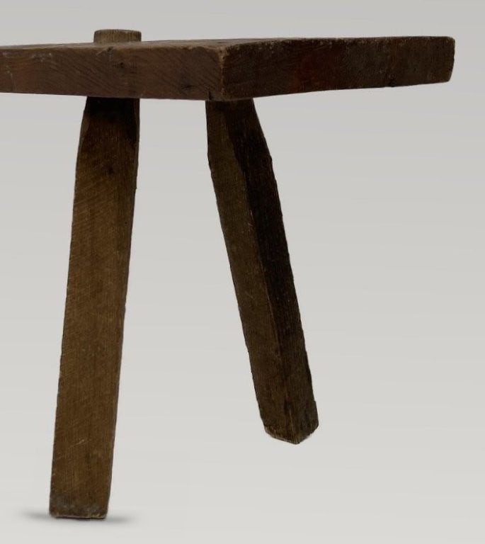 Primitive Country Wooden Bench - 7