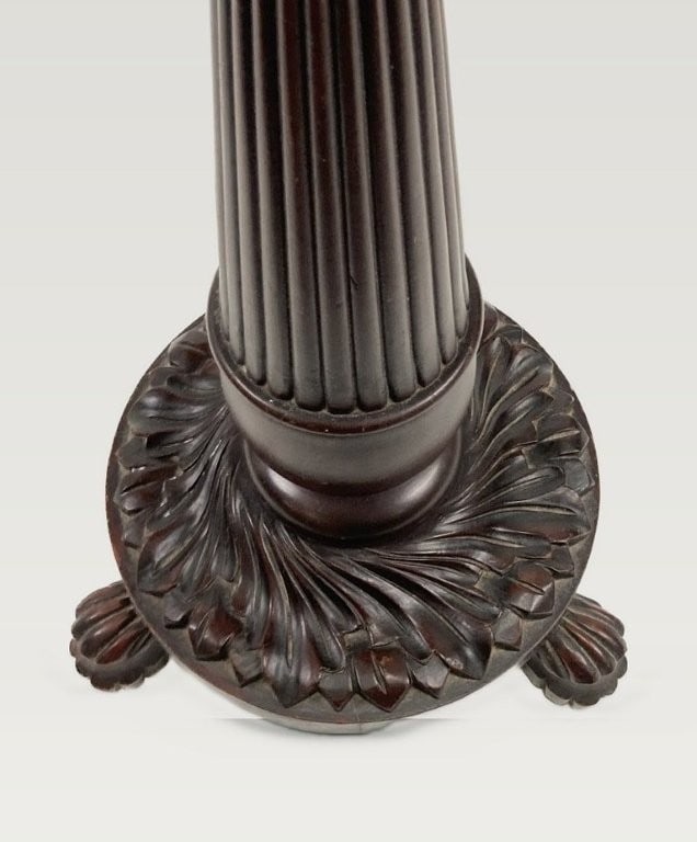19th Century Carved Mahogany Pedestal - 2