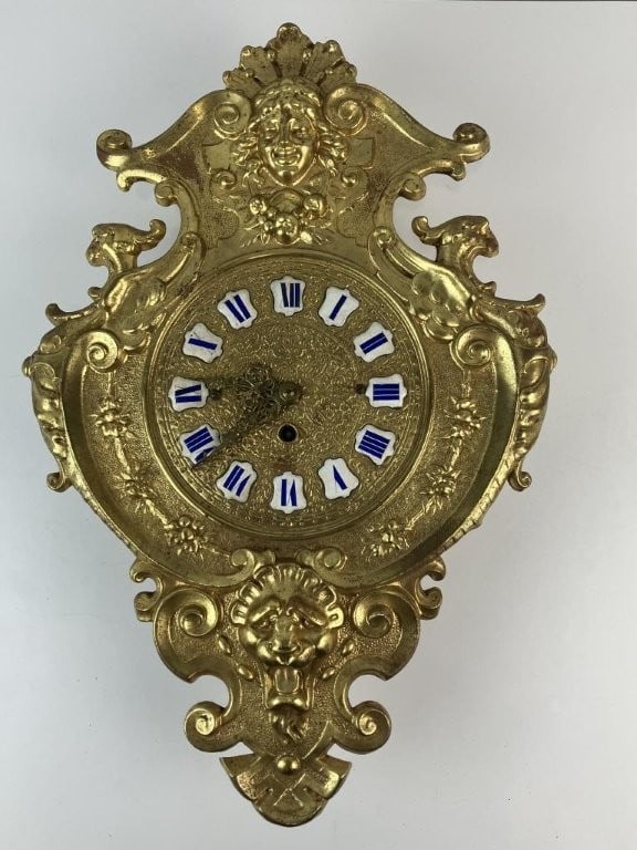 Gustav Becker Brass Ormolu Wall Clock - 2