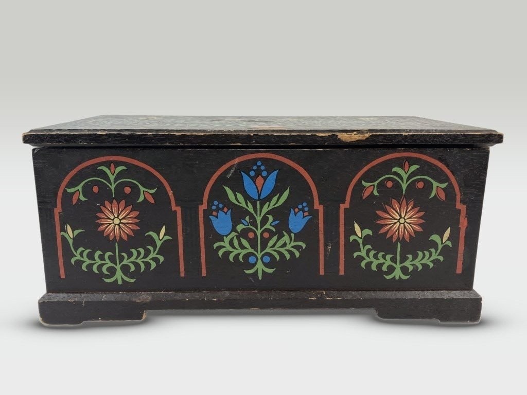 Pennsylvania Dutch Inspired Miniature Chest - 2
