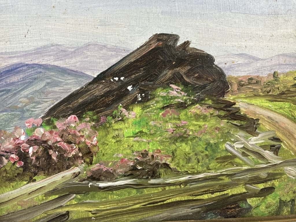 Blowing Rock Mountain Landscape, Oil Painting - 2