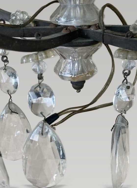 Pair of Crystal French Sconces - 7