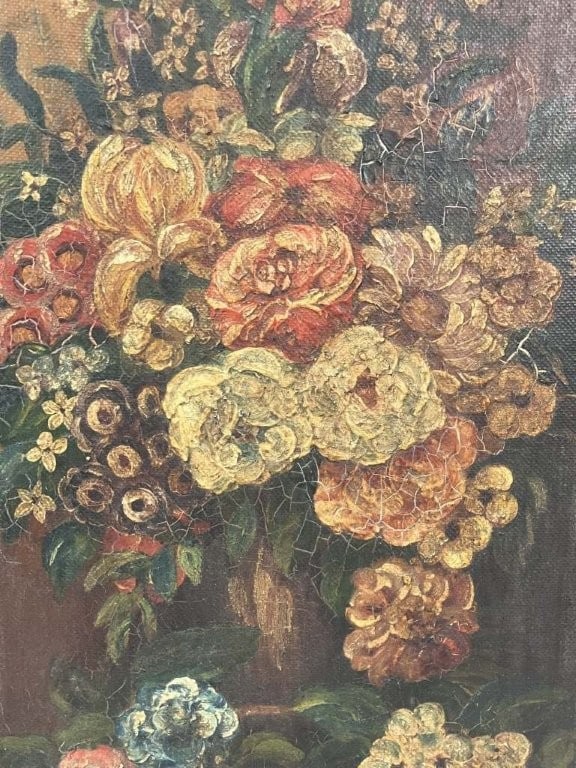 Mid-Century Flower Still Life Oil Painting - 2