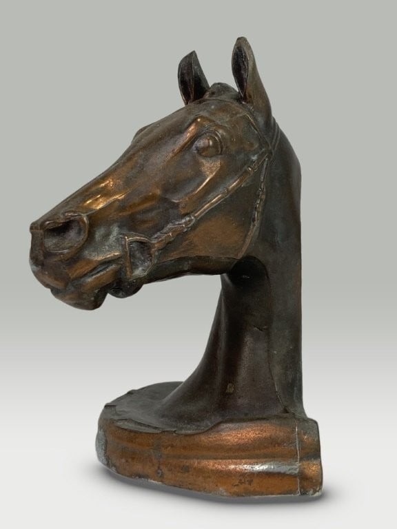 Cast Metal Horse Head Bookend - 2