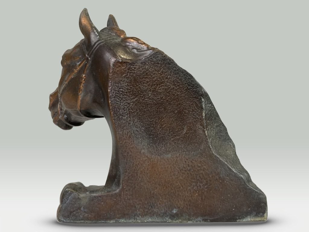 Cast Metal Horse Head Bookend - 3