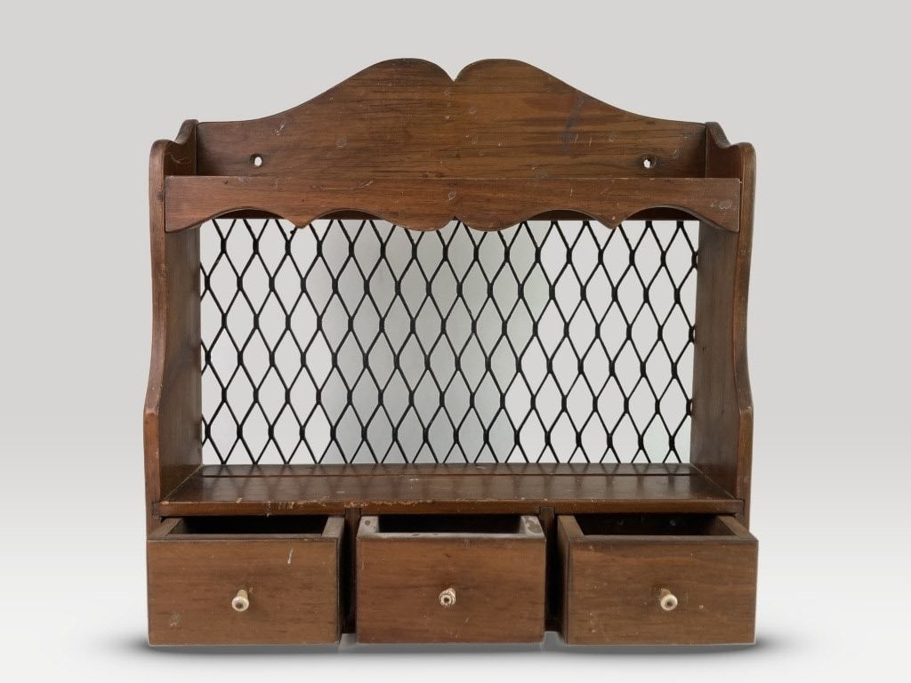 Country Walnut Wall Shelf - 2
