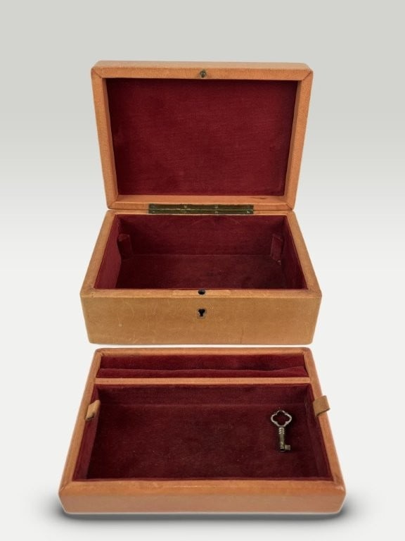 Italian Leather Jewelry Box - 5