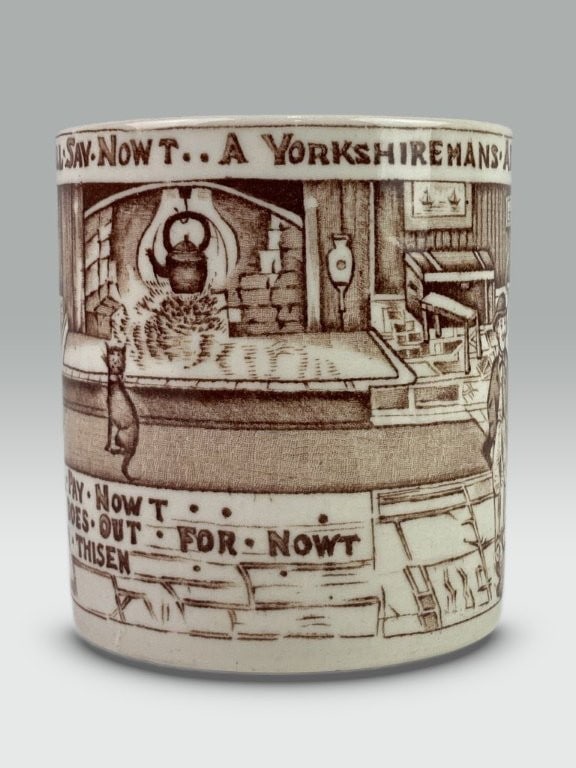 British Anchor Staffordshire Brown Transferware Mug - 3